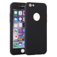 Plastový obal na iPhone 6 / 6S s 360° ochranou - chrání přední i zadní stranu - černý