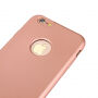 Plastový obal na iPhone 6 / 6S s 360° ochranou - chrání přední i zadní stranu - růžově zlatý (Rose Gold)