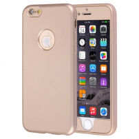 Plastový obal na iPhone 6 Plus / 6S Plus s 360° ochranou - chrání přední i zadní stranu - zlatý