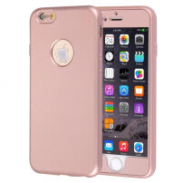 Plastový obal na iPhone 6 Plus / 6S Plus s 360° ochranou - chrání přední i zadní stranu - růžově zlatý (Rose Gold)