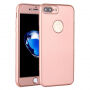 Silikonový obal na iPhone 8 Plus / 7 Plus s 360° ochranou - chrání přední i zadní stranu - růžově zlatý (Rose Gold)