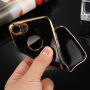 Obal na iPhone 8 / 7 s 360° ochranou a lesklými hranami - chrání přední i zadní stranu - černý