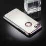 Obal na iPhone 8 / 7 s 360° ochranou a lesklými hranami - chrání přední i zadní stranu - šedý