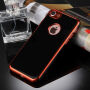 Obal na iPhone 8 / 7 s 360° ochranou a lesklými hranami - chrání přední i zadní stranu - červený