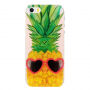 Ochranný kryt výtvarné zpracování pro iPhone 5 / 5S / SE (2016) - ananas