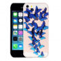 Ochranný kryt výtvarné zpracování pro iPhone 5 / 5S / SE (2016) - modří motýli