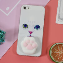 Gelový 3D kryt na iPhone 5 / 5S / SE (2016) - kočička