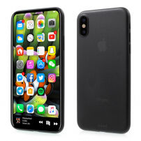 Plastový ultratenký matný zadní kryt pro Apple iPhone XS / iPhone X - černá