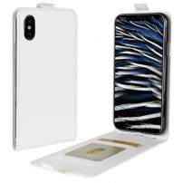 Vyklápěcí pouzdro s krytem a prostorem na doklady pro iPhone XS / iPhone X - bílá