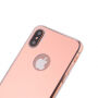 Zrcadlový ochranný kryt pro iPhone XS / iPhone X - růžově zlatý