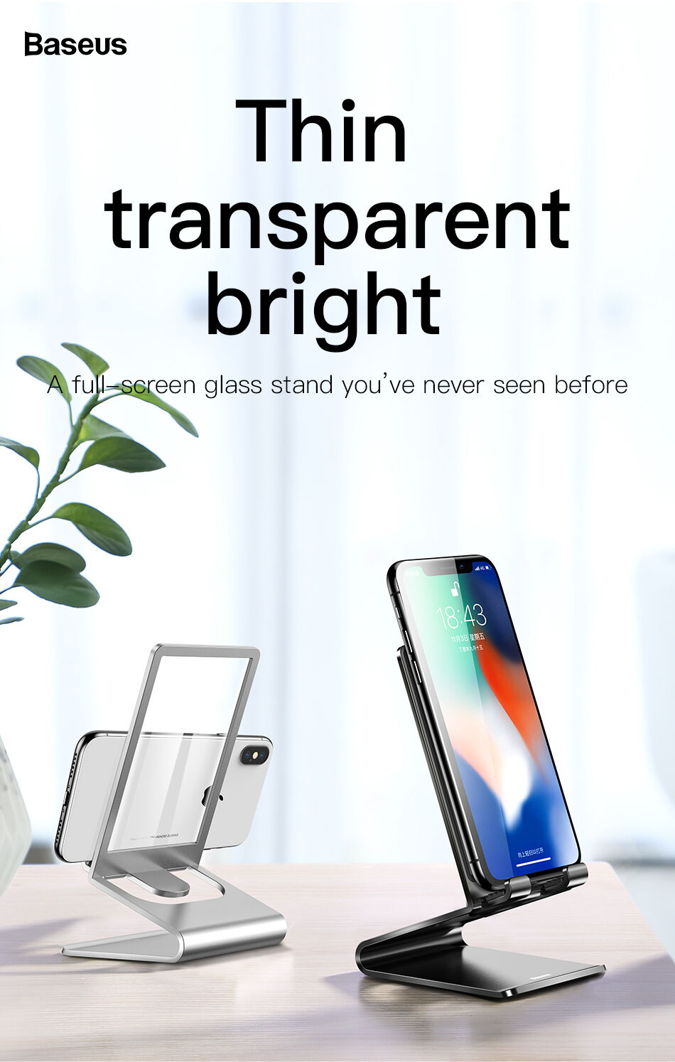 BASEUS elegantní stojánek pro iPhone - černá