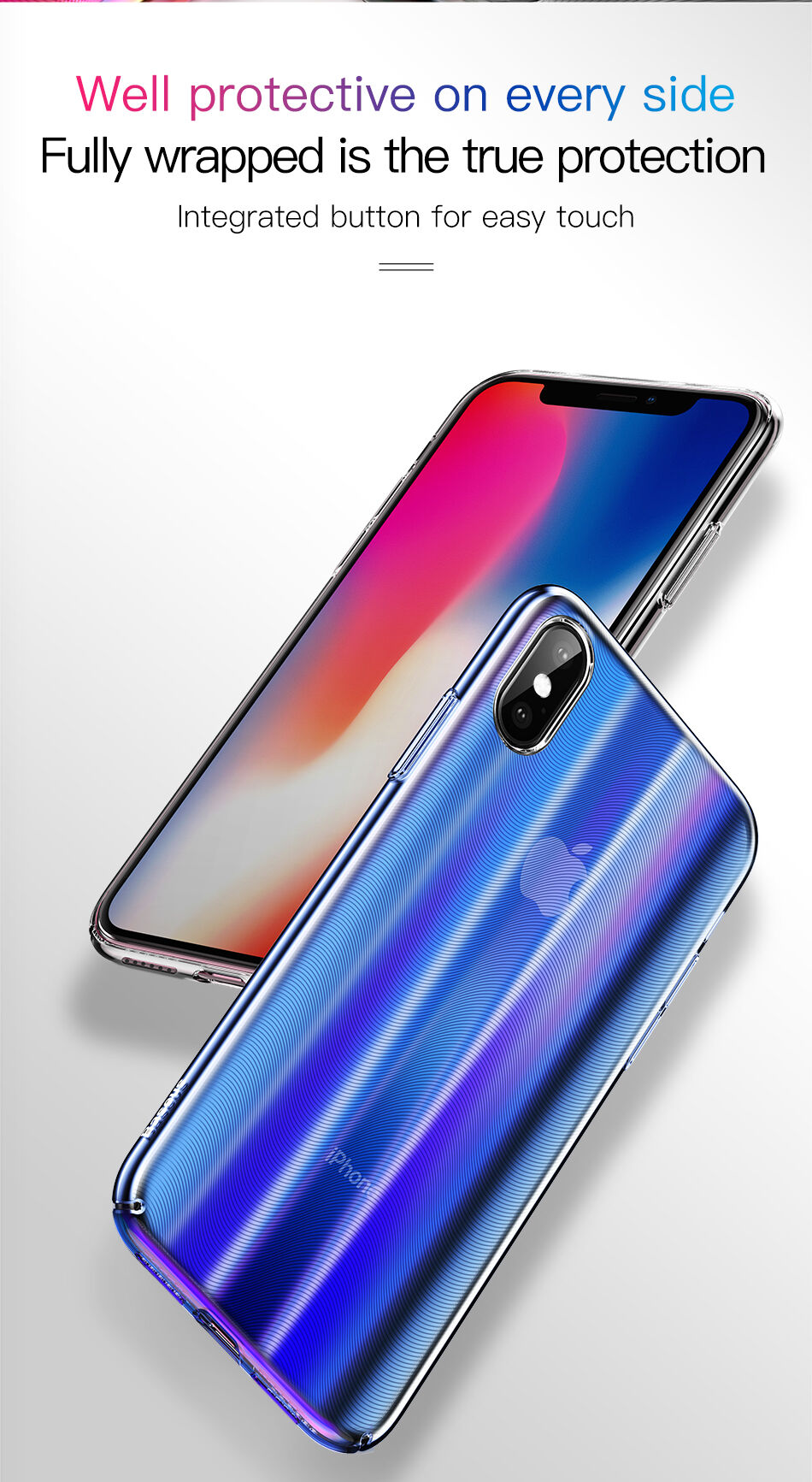 BASEUS Aurora kryt pro iPhone XS - černá
