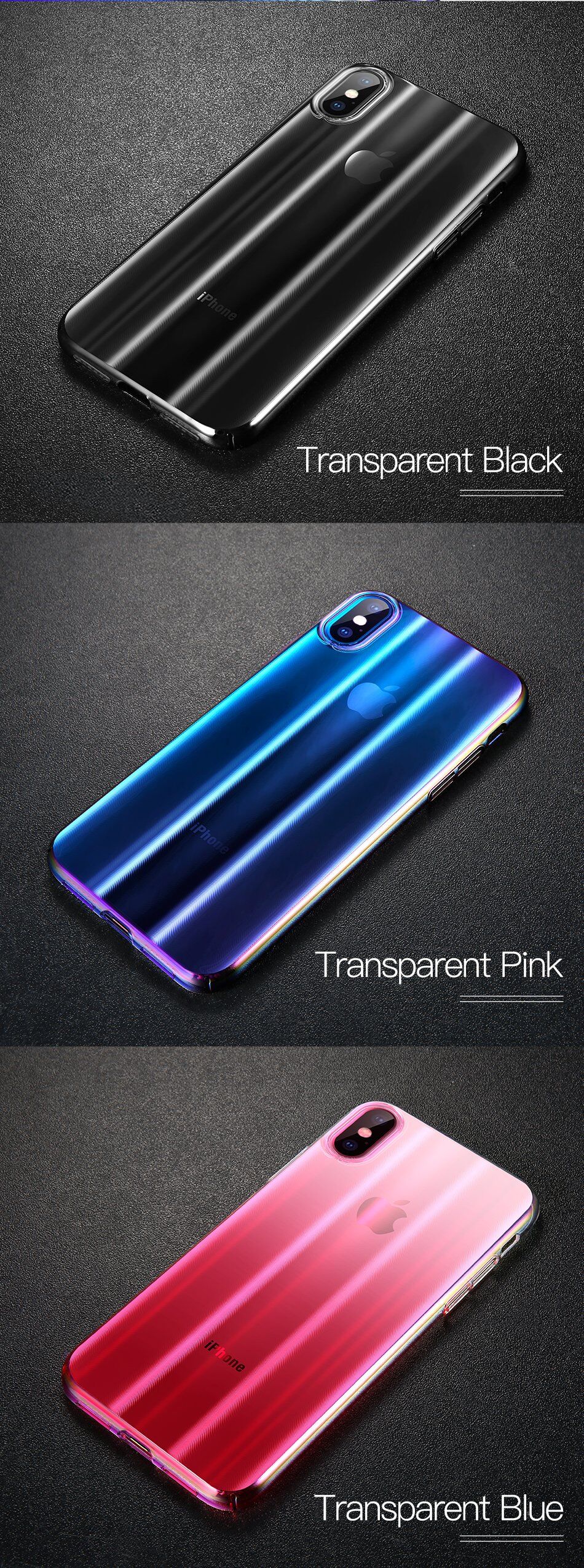 BASEUS Aurora kryt pro iPhone XS - modrá