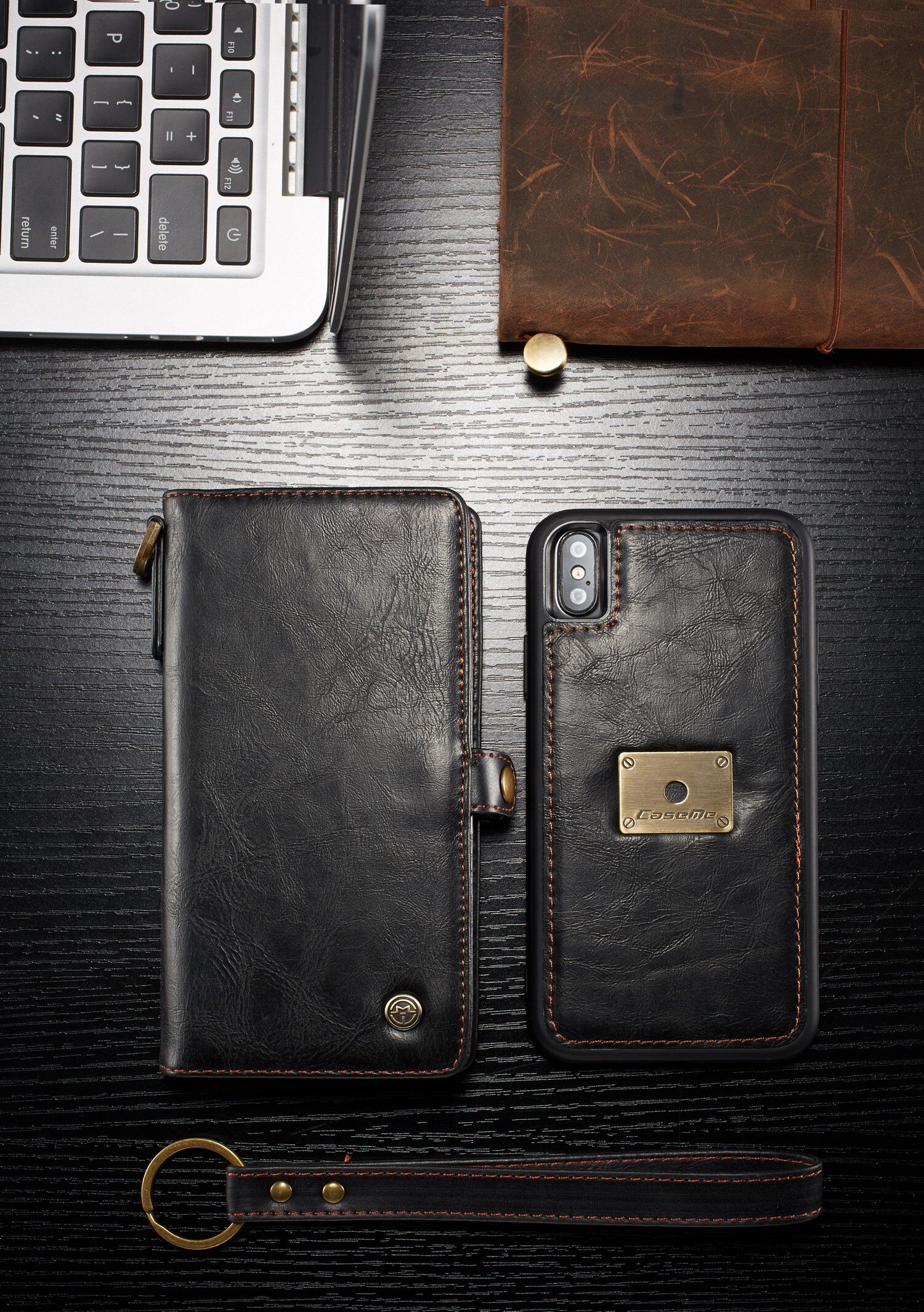 CASEME 2v1 odnímatelné pouzdro pro iPhone XS Max - černá