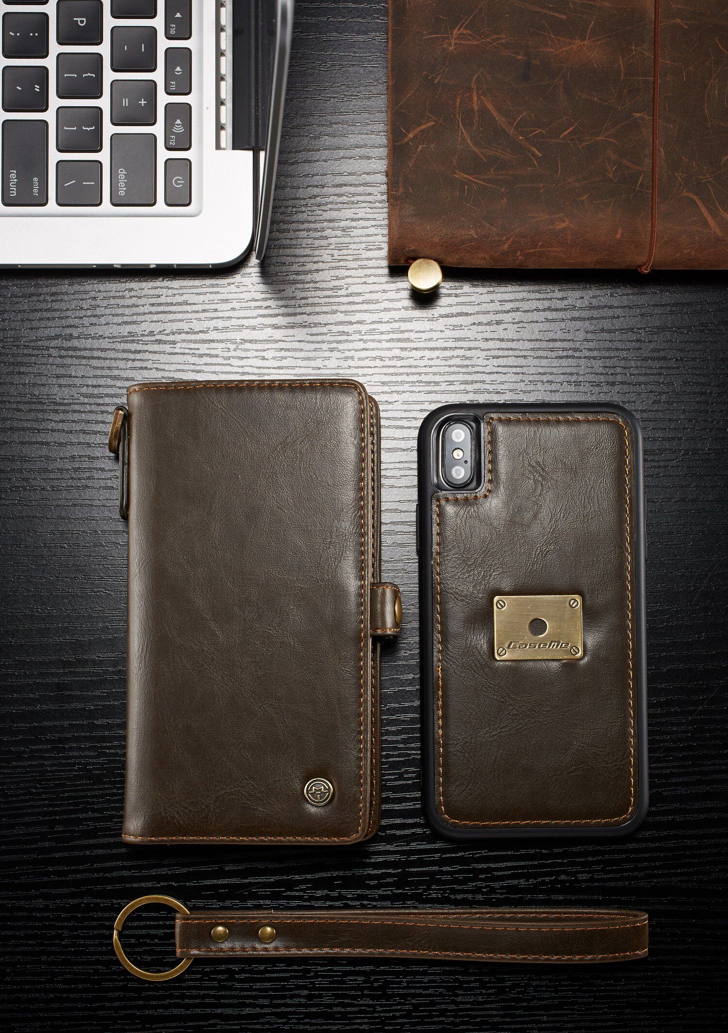 CASEME 2v1 odnímatelné pouzdro pro iPhone XS Max - černá