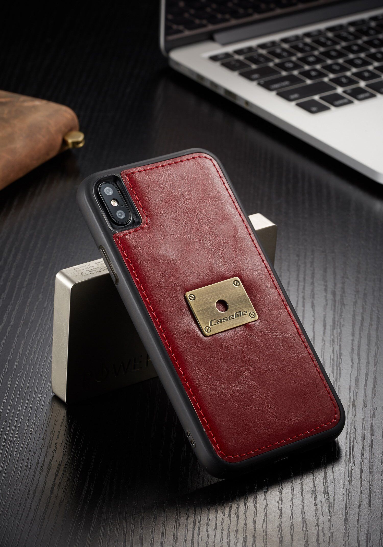 CASEME 2v1 odnímatelné pouzdro pro iPhone XS Max - červená