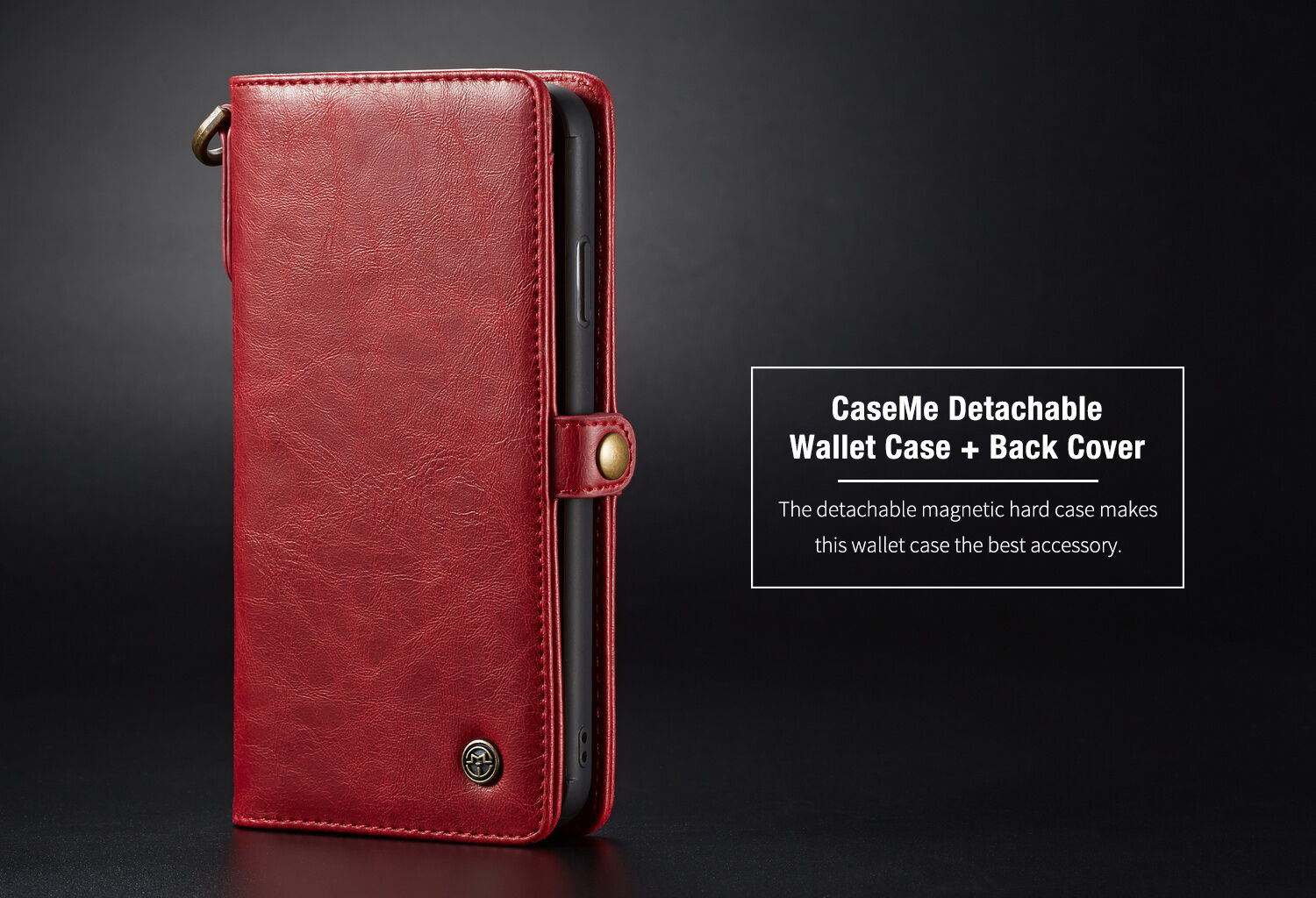 CASEME 2v1 odnímatelné pouzdro pro iPhone XS Max - hnědá