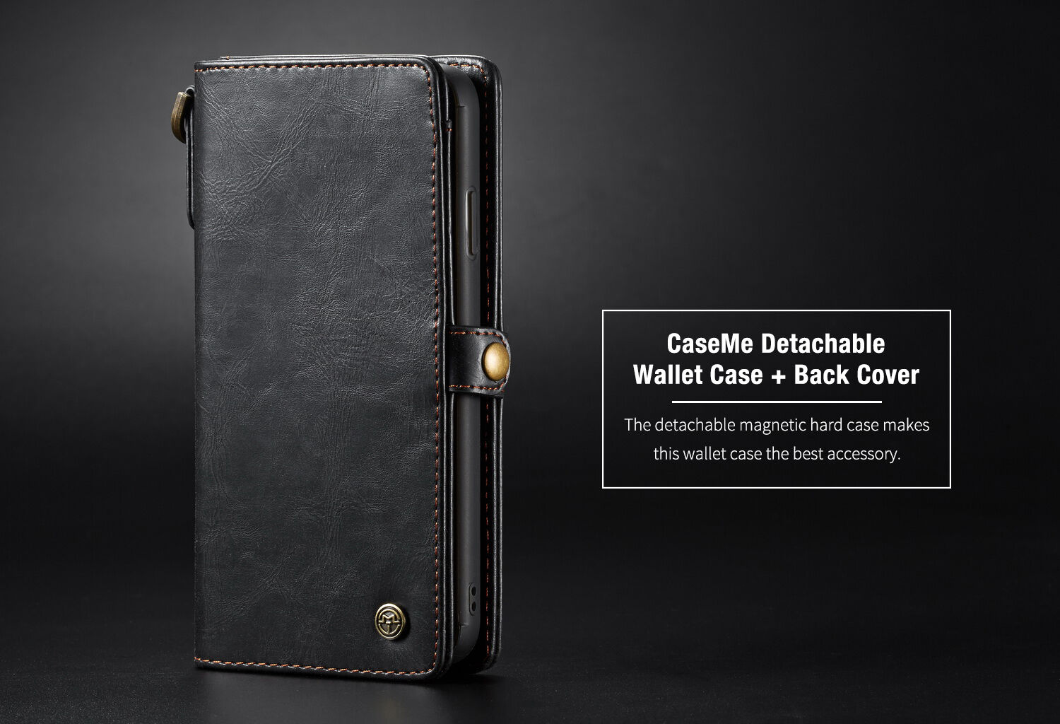 CASEME 2v1 odnímatelné pouzdro pro iPhone XS Max - hnědá
