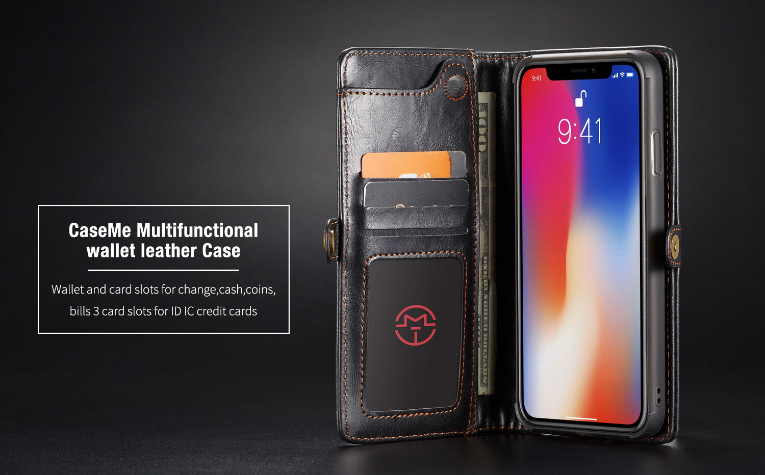 CASEME 2v1 odnímatelné pouzdro pro iPhone XS Max - hnědá