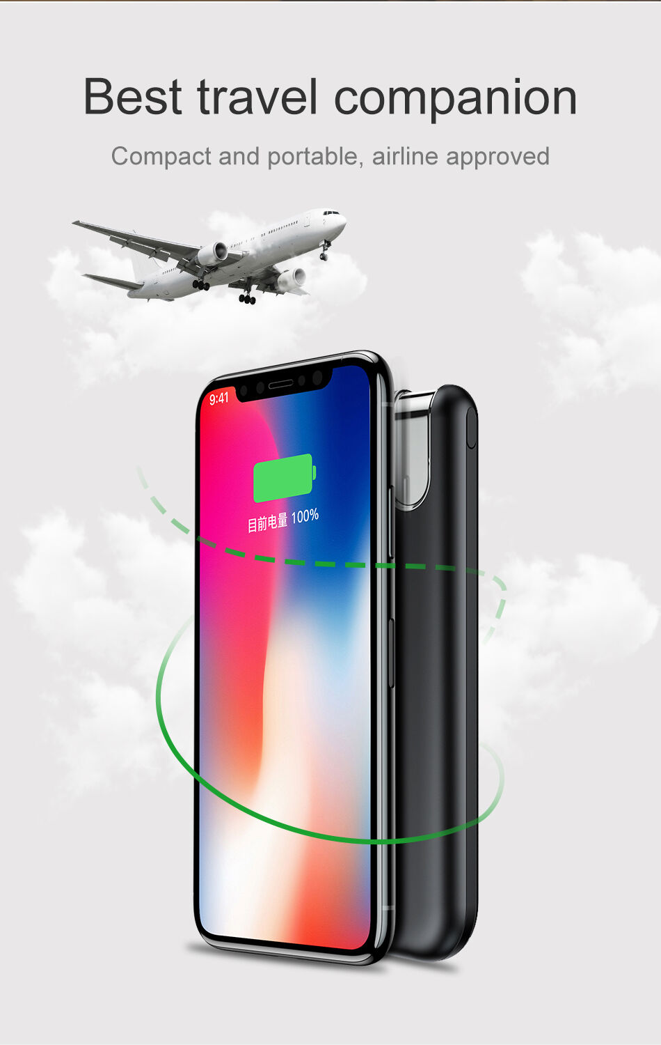 BASEUS powerbanka 10000mAh s bezdrátovým nabíjením - černá