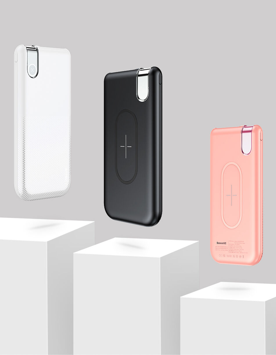 BASEUS powerbanka 10000mAh s bezdrátovým nabíjením - černá