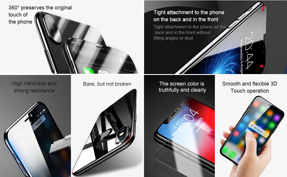 BASEUS tvrzené sklo na přední i zadní stranu pro iPhone XS Max