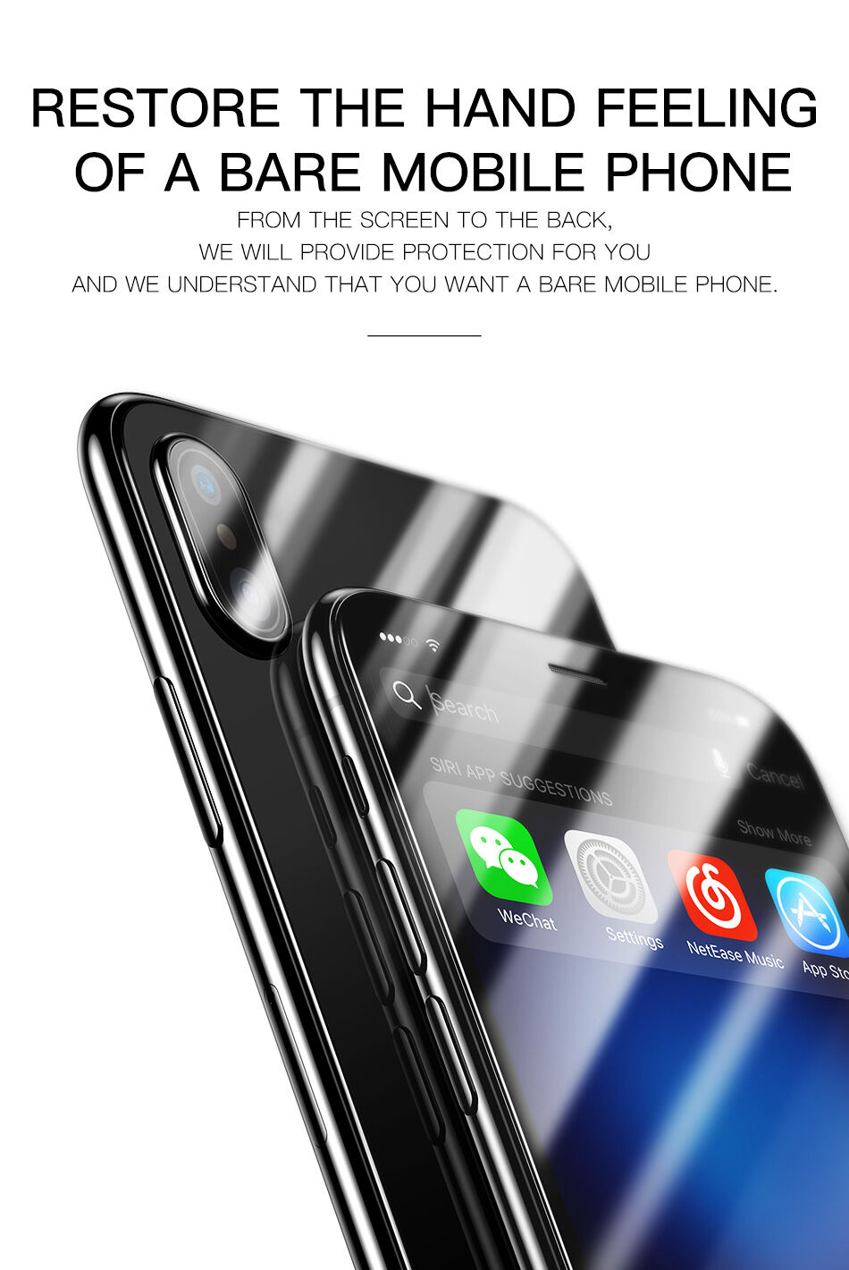 BASEUS tvrzené sklo na přední i zadní stranu pro iPhone XS Max