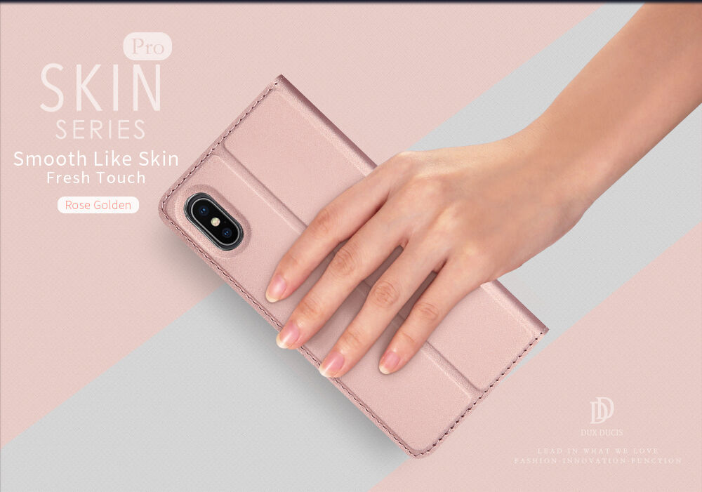 DUX DUCIS flipové pouzdro pro iPhone XS Max - šedá