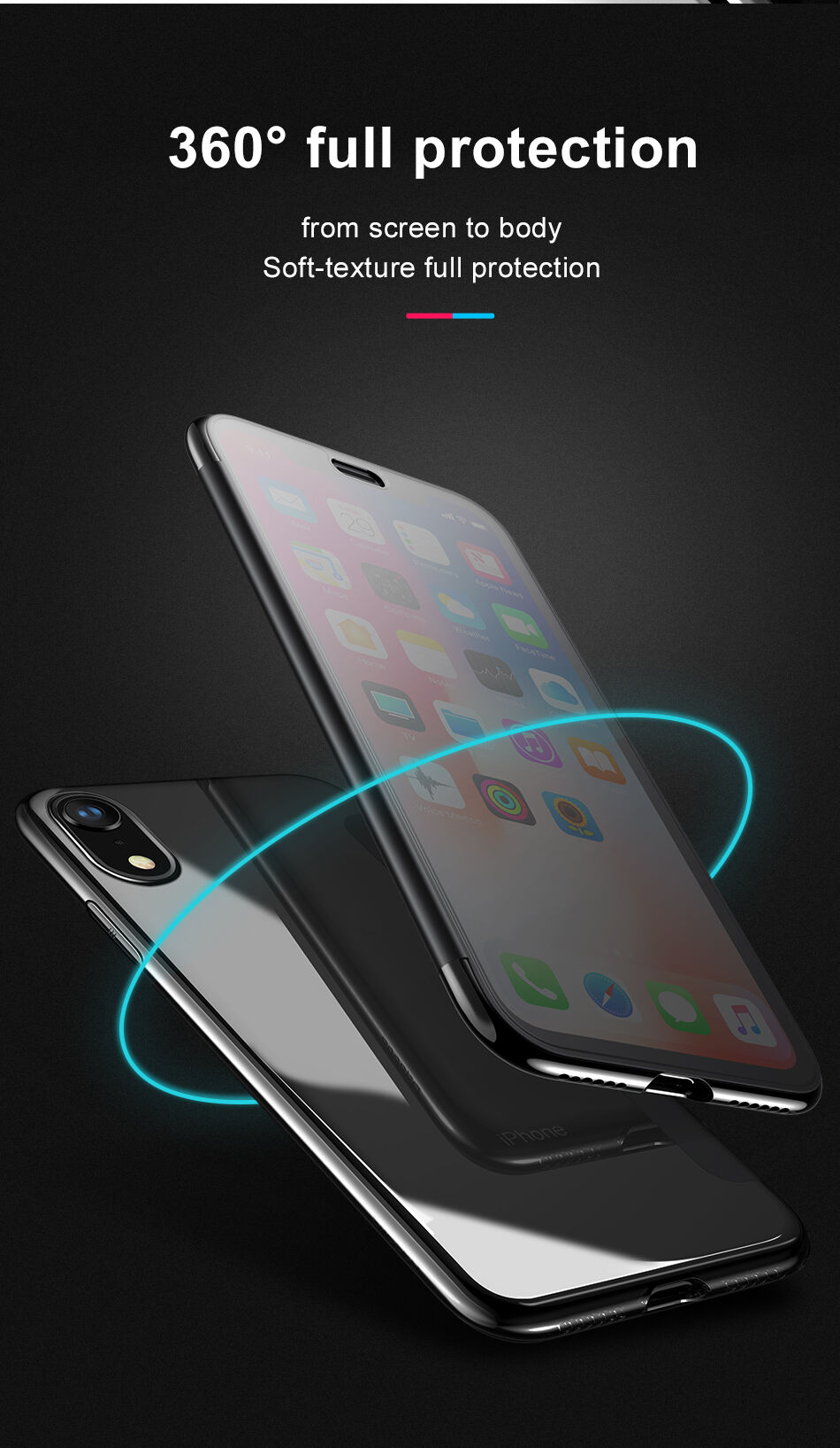 BASEUS flipové pouzdro pro iPhone XR - černá