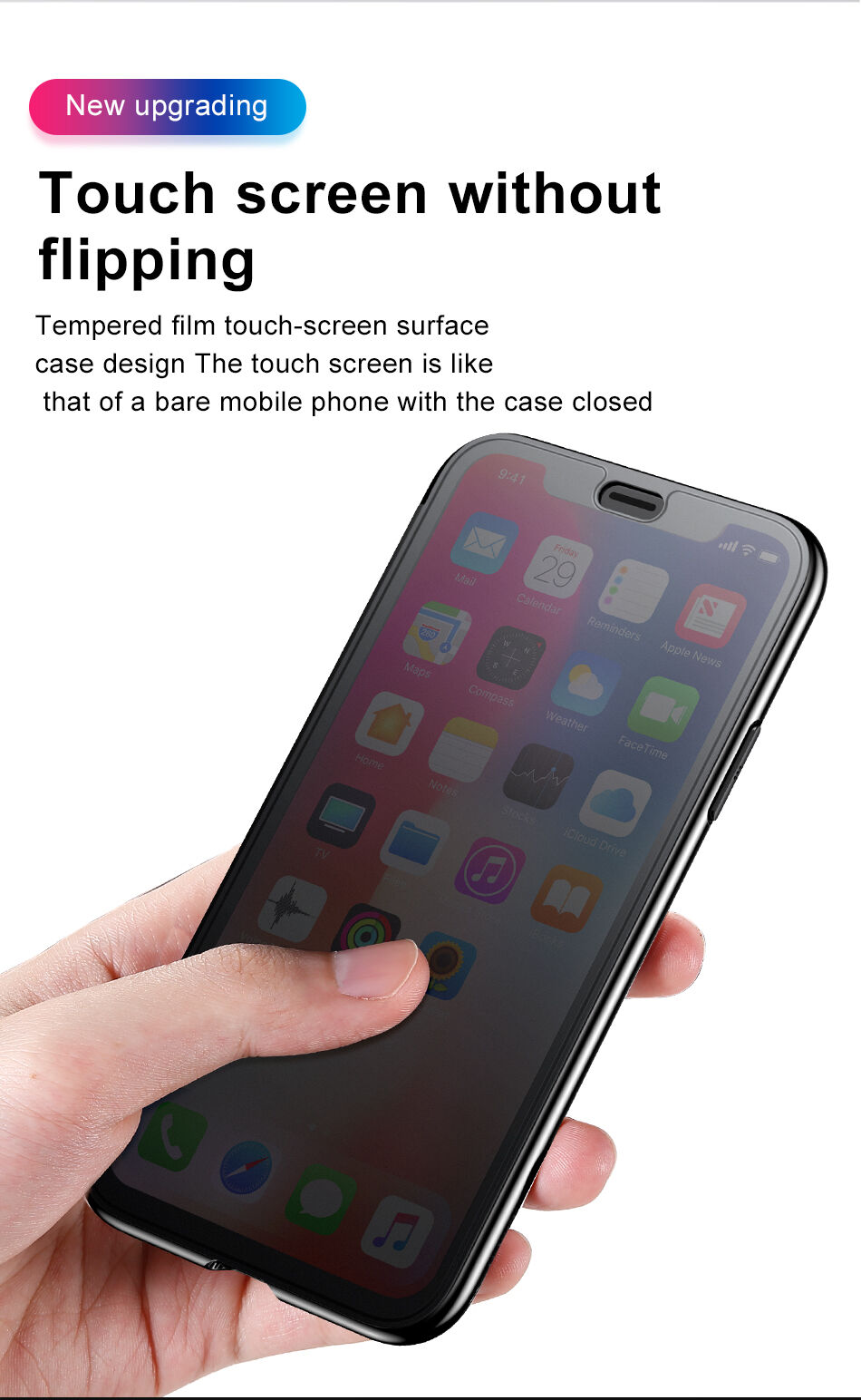BASEUS flipové pouzdro pro iPhone XR - červená