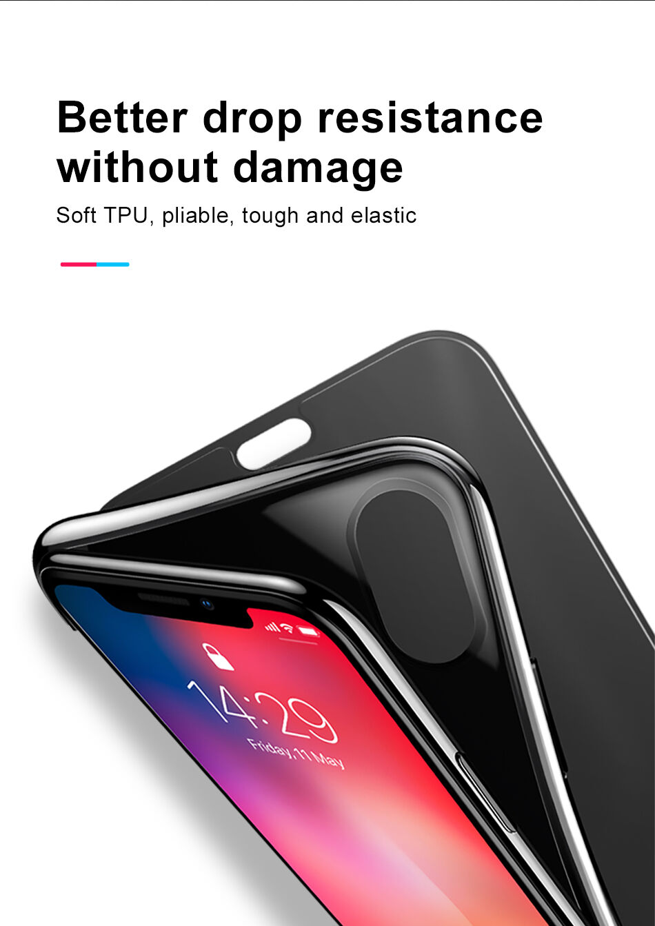 BASEUS flipové pouzdro pro iPhone XR - červená