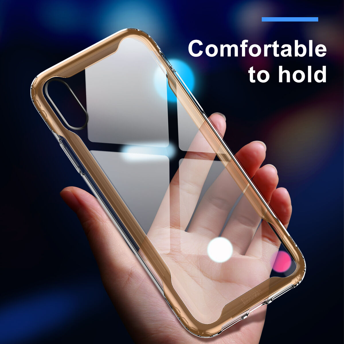BASEUS Armor transparentní kryt s rámečkem pro iPhone XR - černá