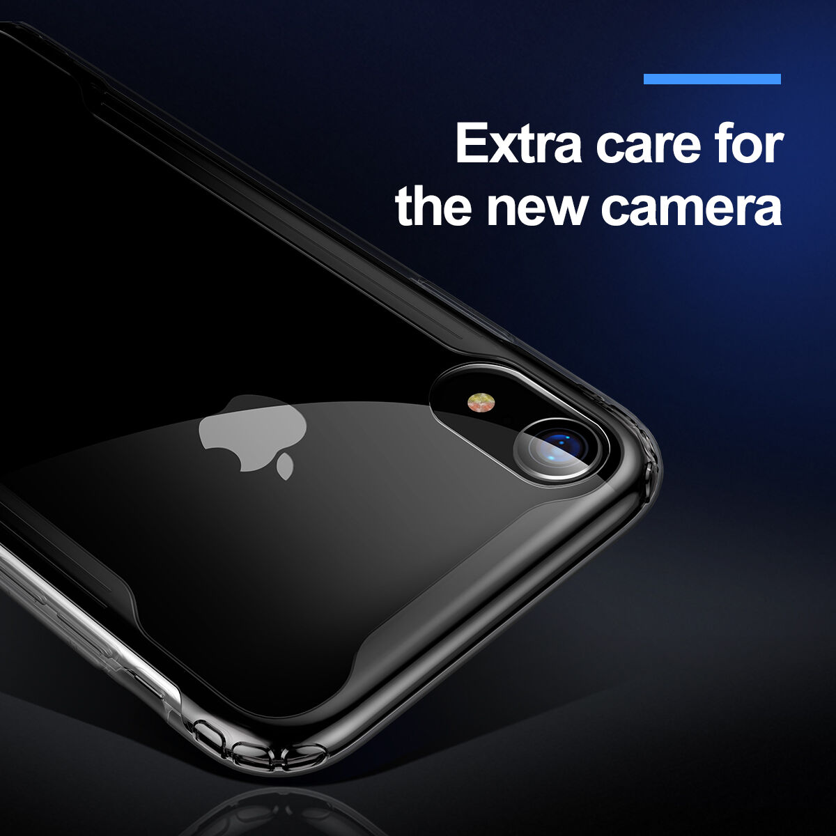 BASEUS Armor transparentní kryt s rámečkem pro iPhone XR - černá
