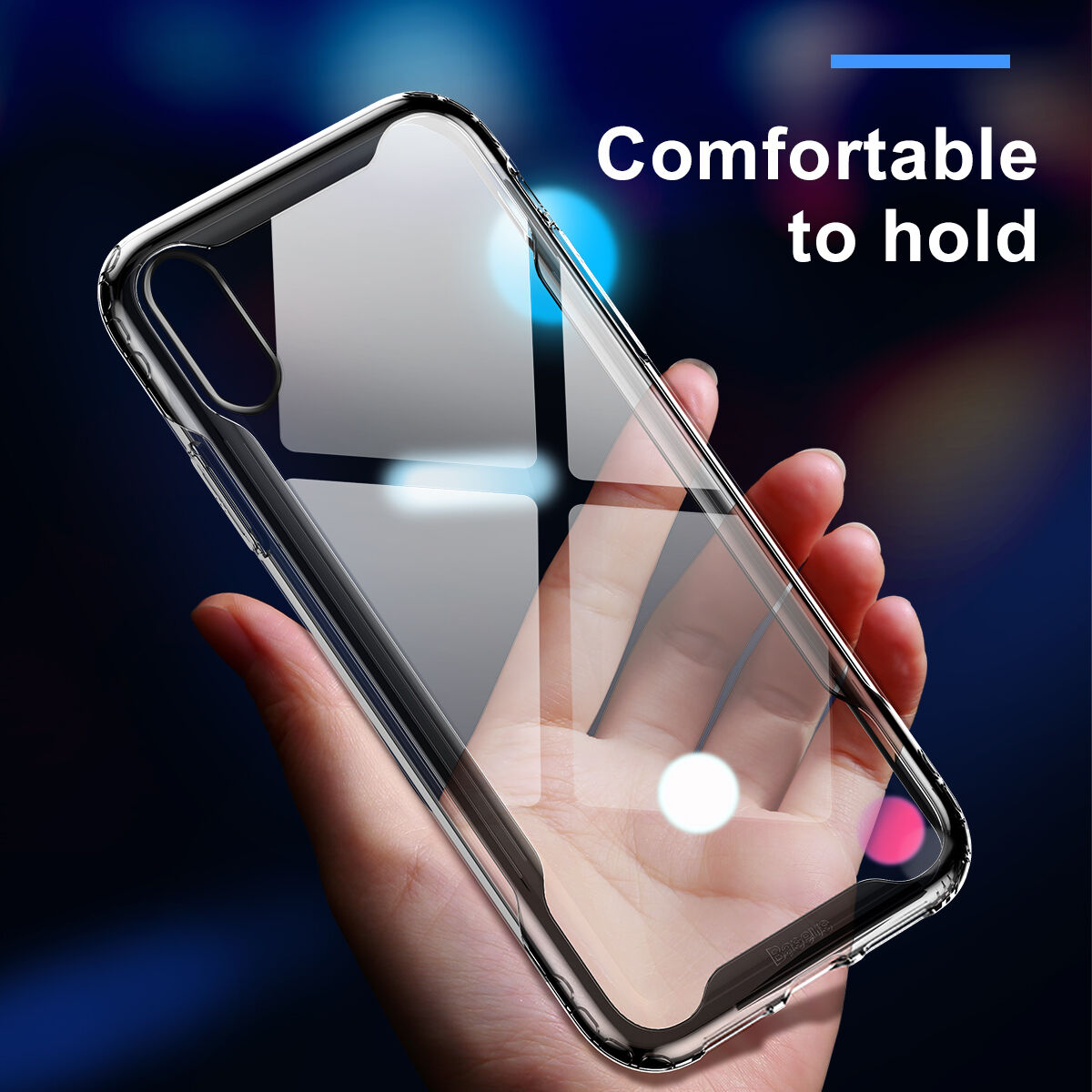 BASEUS Armor transparentní kryt s rámečkem pro iPhone XR - černá