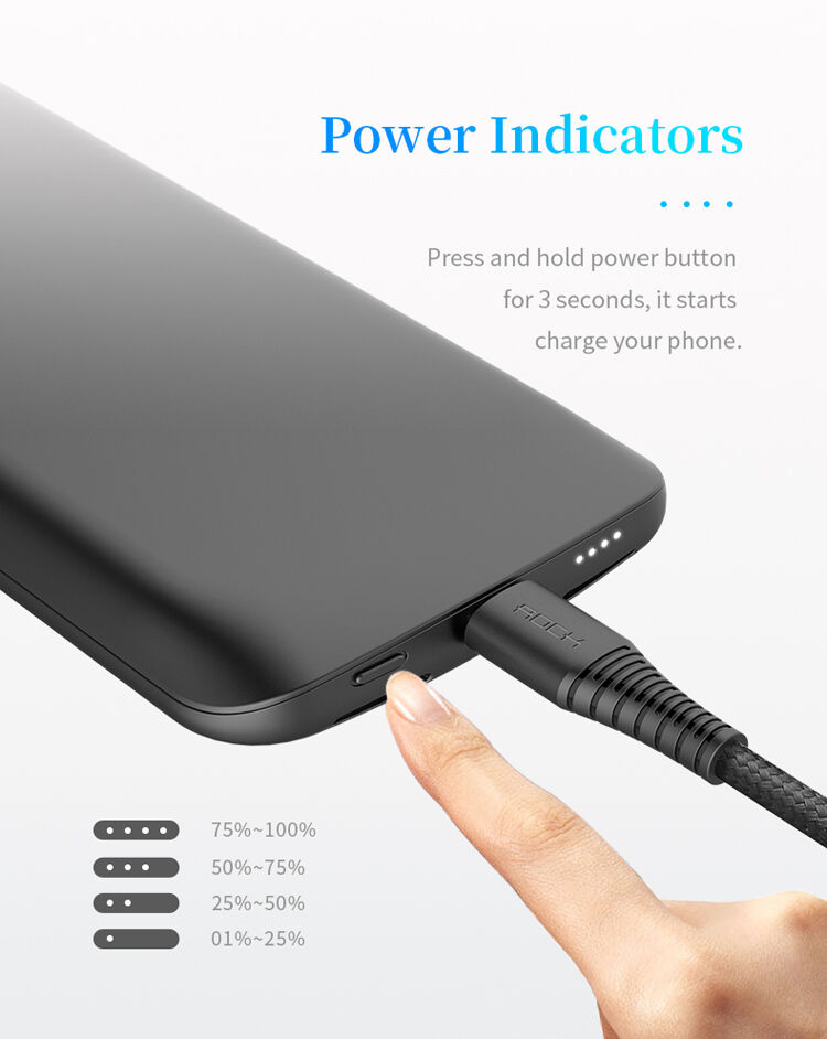 ROCK kryt s baterií 6000mAh pro iPhone XS / iPhone X - černý