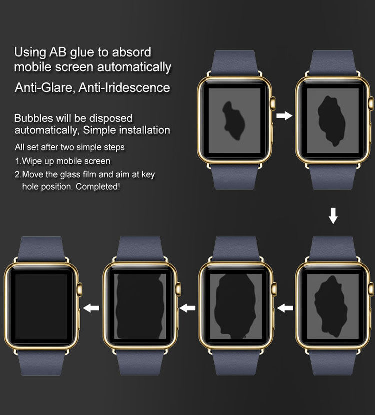 IMAK Pro+ temperované sklo 2.5D pro Apple Watch - 38mm - černé IMAK Pro+ temperované sklo 2.5D pro Apple Watch - 38mm - černé