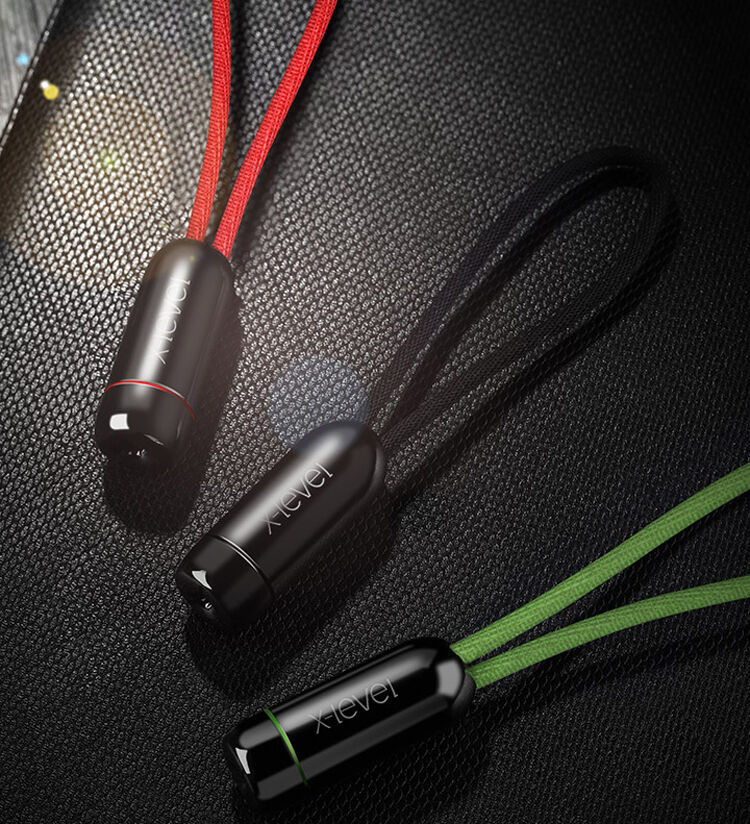 X-LEVEL elegantní USB / lightning kabel pro Apple iPhone / iPad / iPod - 8cm - zelený