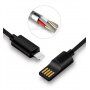 X-LEVEL elegantní USB / lightning kabel pro Apple iPhone / iPad / iPod - 8cm - černý