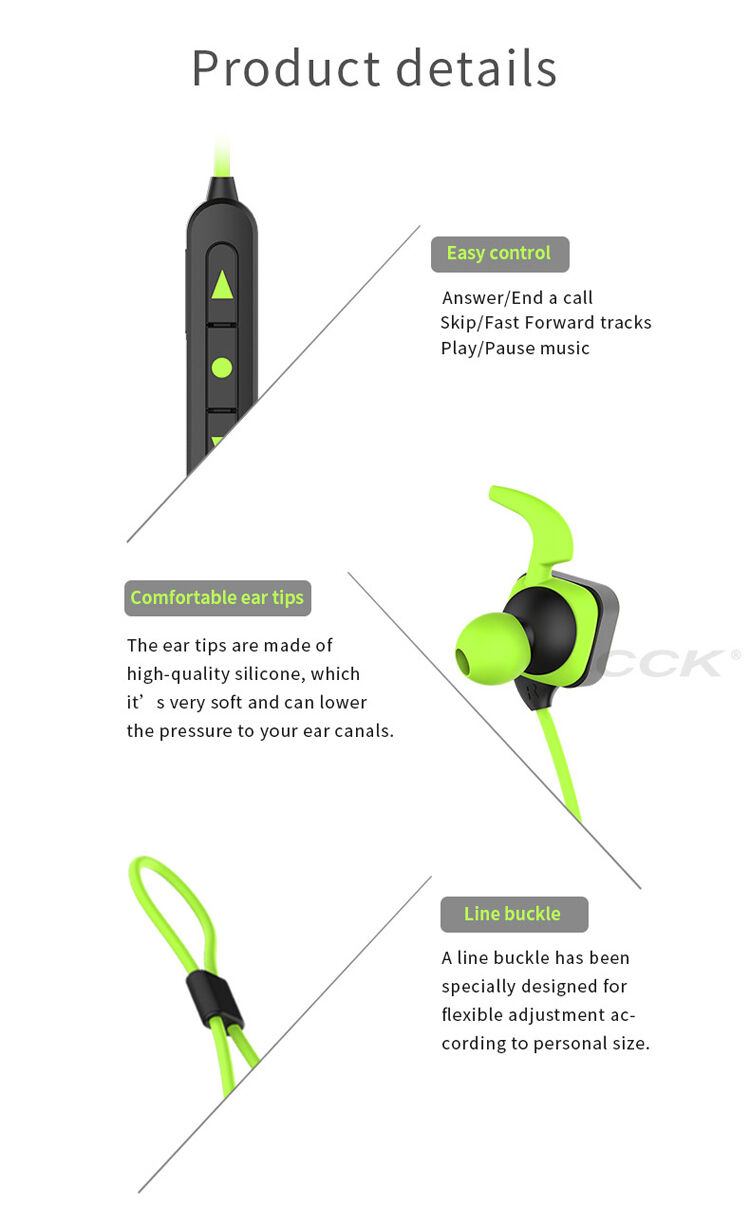 CCK bezdrátová Bluetooth sluchátka pro Apple iPhone - blá