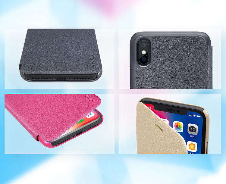 NILLKIN ochranné flip pouzdro pro Apple iPhone XS / iPhone X - černé