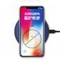 Bezdrátová QI nabíječka s neklouzavým povrchem pro Apple iPhone - modro / stříbrná