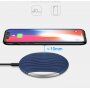 Bezdrátová QI nabíječka s neklouzavým povrchem pro Apple iPhone - modro / stříbrná