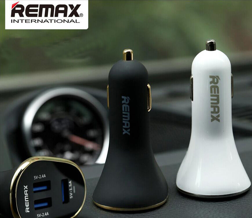 REMAX nabíječka do auta se třemi porty pro Apple iPhone / iPad / iPod - bílá