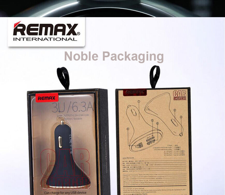 REMAX nabíječka do auta se třemi porty pro Apple iPhone / iPad / iPod - černá