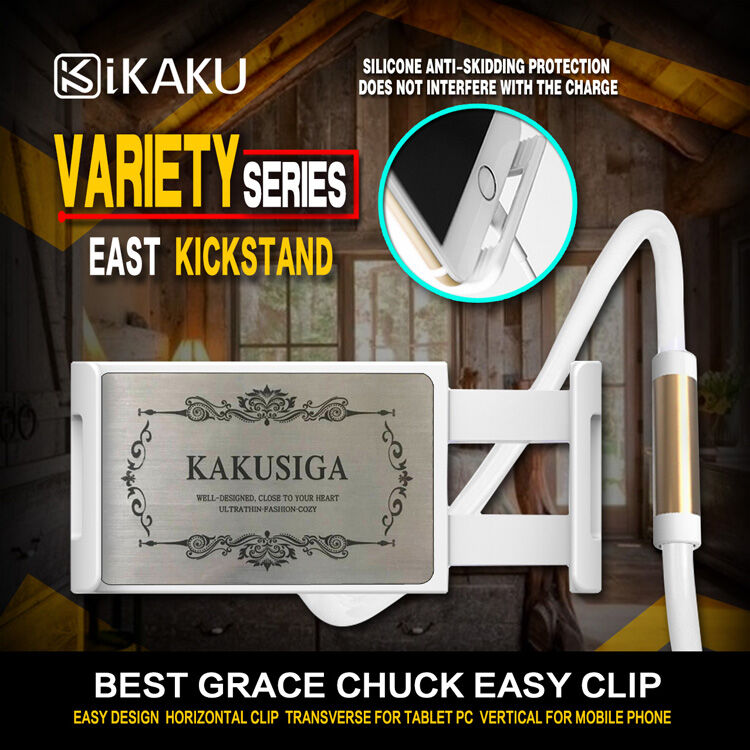 KAKUSIGA univerzální polohovatelný stojan pro iPhone / iPad - stříbrný KAKUSIGA univerzální polohovatelný stojan pro iPhone / iPad - stříbrný