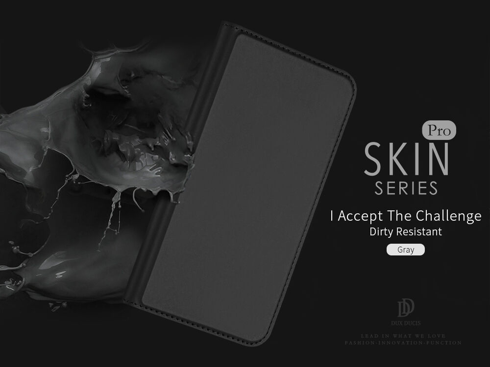 DUX DUCIS Pouzdro se stojánkem a přihrádkami na doklady pro Apple iPhone XS / iPhone X - růžově zlatá
