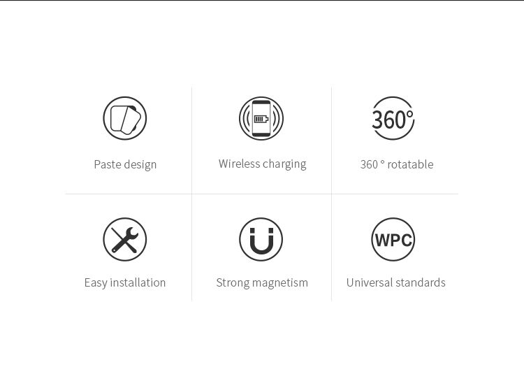 NILLKIN designový magnetický držák s Qi bezdrátovým nabíjením pro Apple iPhone - černý