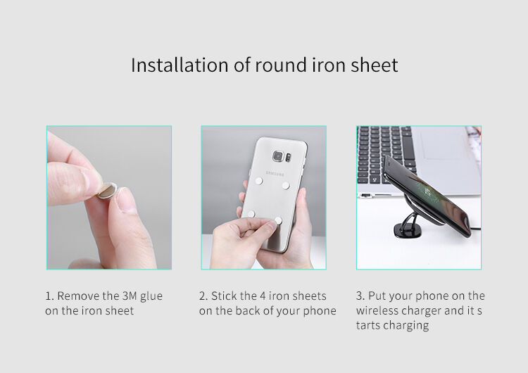 NILLKIN designový magnetický držák s Qi bezdrátovým nabíjením pro Apple iPhone - černý