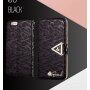 Otevírací obal / pouzdro s diamantovým leskem a magnetickým páskem na iPhone 6S / 6 - růžovozlatý