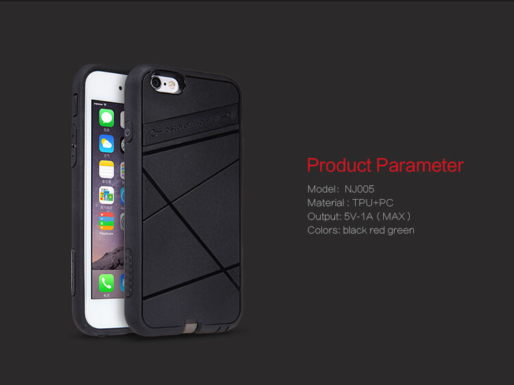 NILLKIN 2v1 super odolný kryt / obal pro Qi bezdrátové nabíjení Apple iPhone 6S / 6 - černý